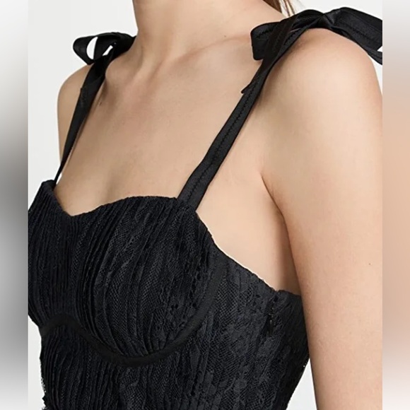 Jonathan Simkhai Bonnie Lace Tie Strap Cocktail Midi Dress - Picture 6 of 10